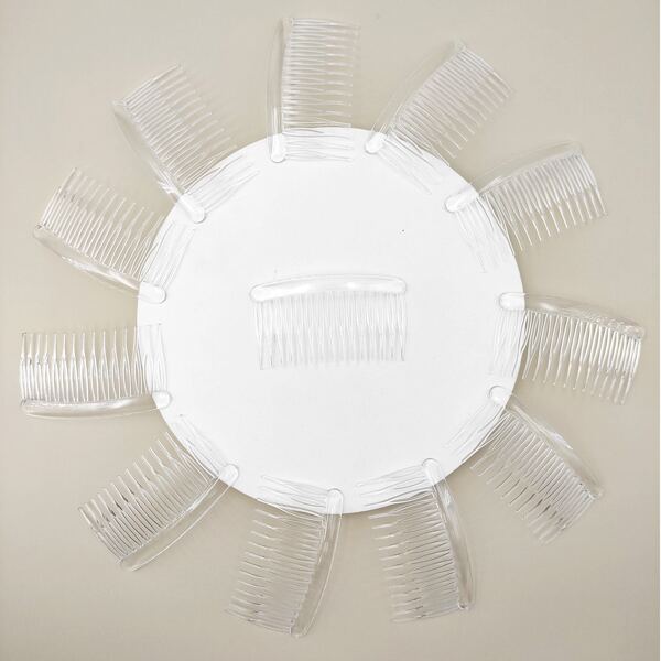 

12pcs Simple Hair Pin, Clear