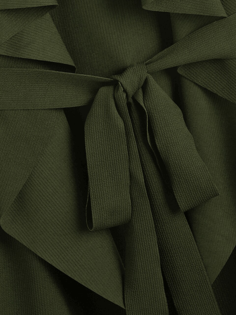 Plus Waterfall Neck Belted Vest Coat