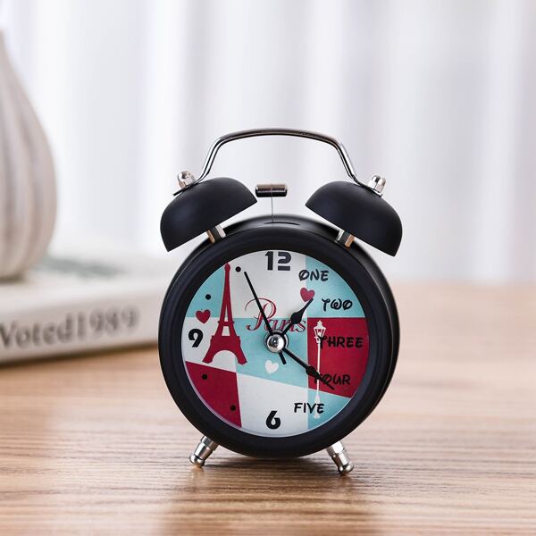 

Letter Graphic Alarm Clock, Multicolor