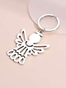Llavero con  de ángel urbano - Plateado - Ver 2