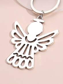 Llavero con  de ángel urbano - Plateado - Ver 3