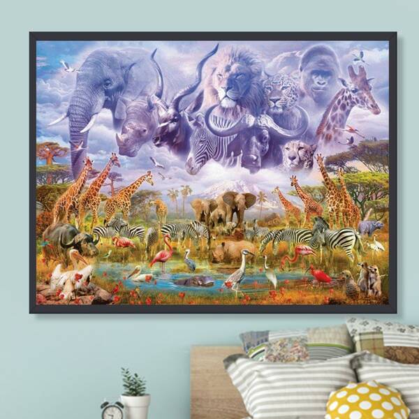 

Animal Pattern DIY Diamond Painting Without Frame, Multicolor