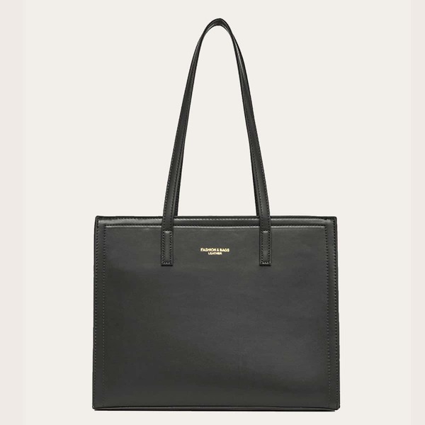 

Minimalist Shoulder Tote Bag, Black