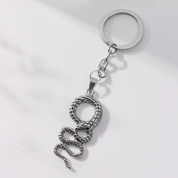 

Snake Pendant Keychain, Silver