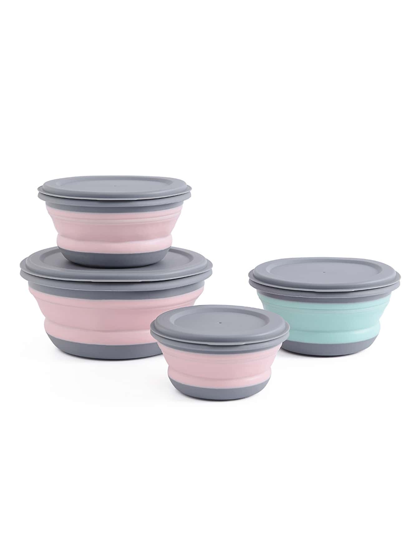 กล่องข้าว พับได้ สุ่มสี 3ชิ้น - มัลติคัลเลอร์ - ดู 1