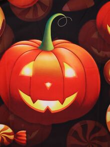 Girls 1pc Halloween Print Long Sleeve Sweatshirt - Multicolor - View 3