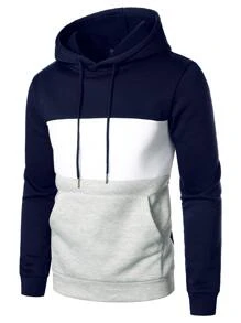 Manfinity Homme Áo nỉ Nam Dây kéo Túi Khối Màu Giải trí - Nhiều màu - Xem 1