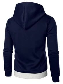 Manfinity Homme Áo nỉ Nam Dây kéo Túi Khối Màu Giải trí - Nhiều màu - Xem 2