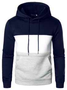 Manfinity Homme Áo nỉ Nam Dây kéo Túi Khối Màu Giải trí - Nhiều màu - Xem 3