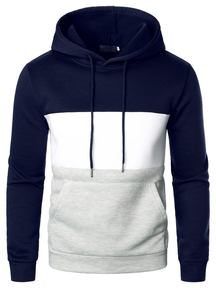 Manfinity Homme Áo nỉ Nam Dây kéo Túi Khối Màu Giải trí - Nhiều màu - Xem 3