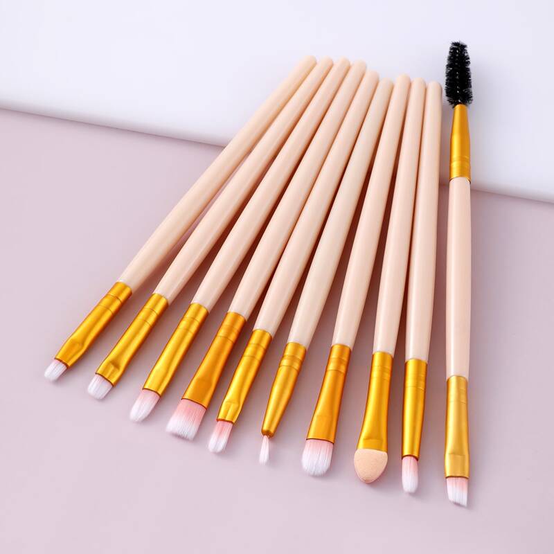 

10pcs Makeup Brush Set, Dusty pink