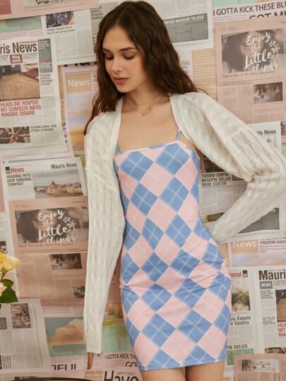 كارديجان قصير بفتحة أمامية مفتوحة، بأكمام طويلة