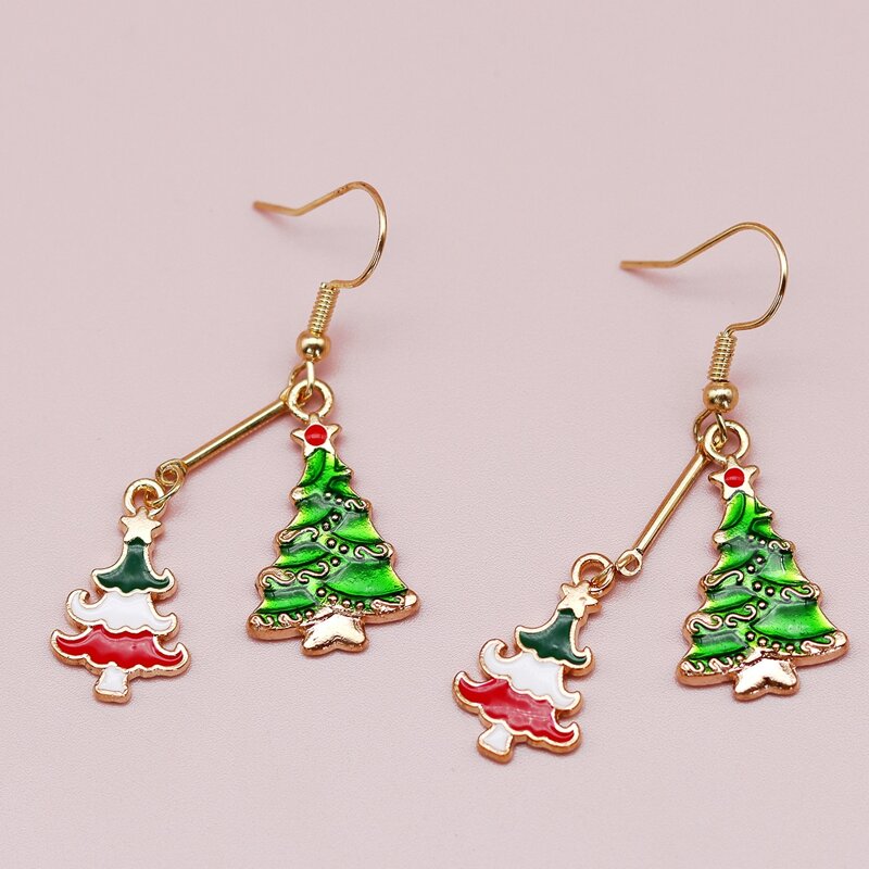 

Christmas Tree Decor Drop Earrings, Multicolor