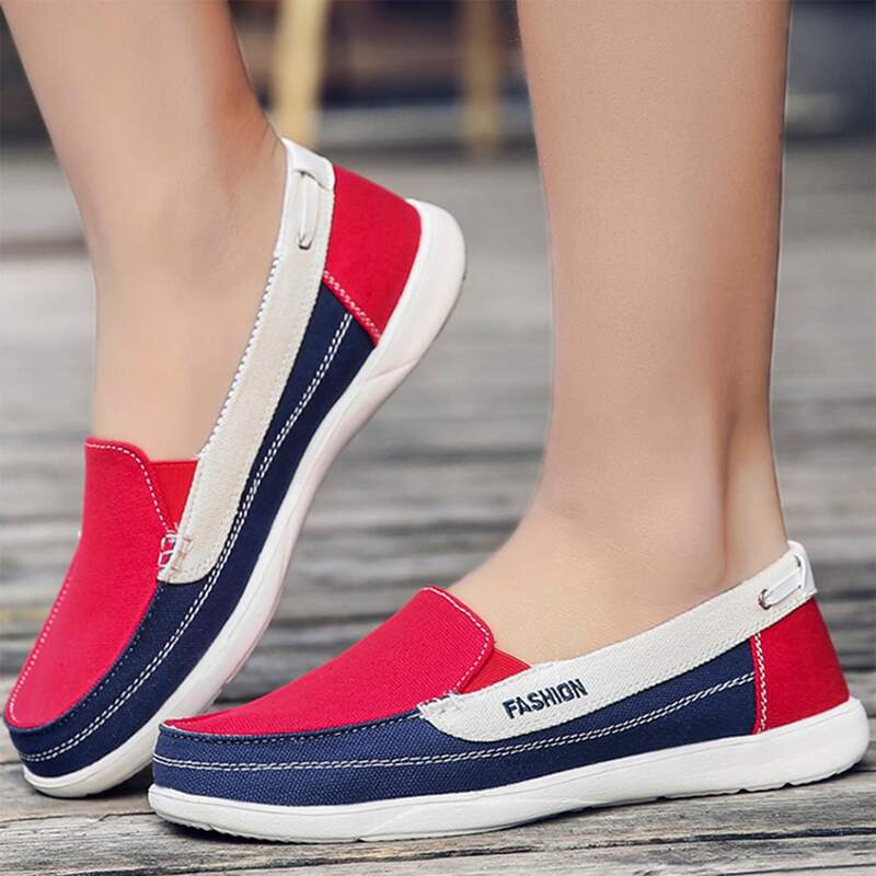 

Colorblock Slip On Shoes, Multicolor