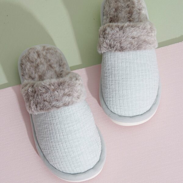 

Minimalist Fuzzy Slippers, Mint green