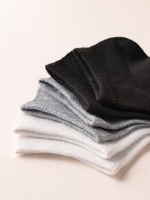 兒童6雙素色襪子 - 彩色 - 查看 2