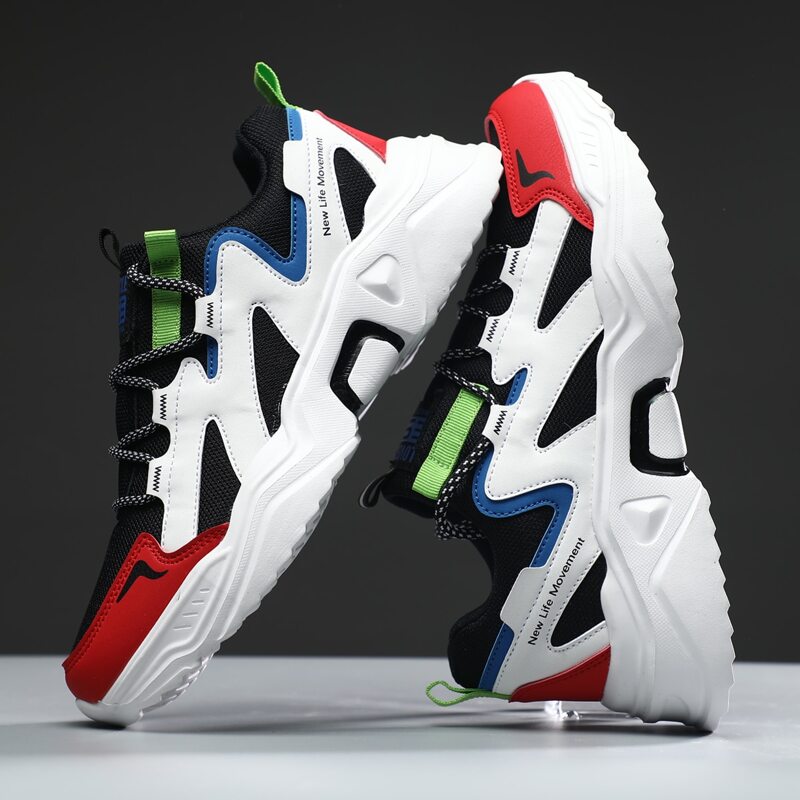 

Guys Colorblock Breathable Chunky Sneakers, Multicolor