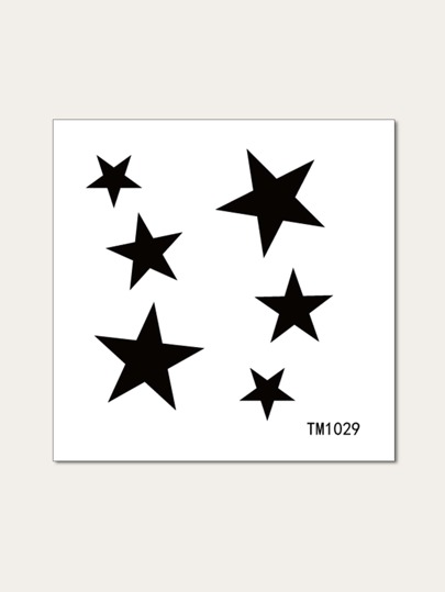 KING HORSE Tattoo Sticker,1 Sheet Star Pattern Temporary Tattoos For Women,Stars Tattoo Stickers Adults,Fake Tattoos That Look Real ,For Men, Women and Girls