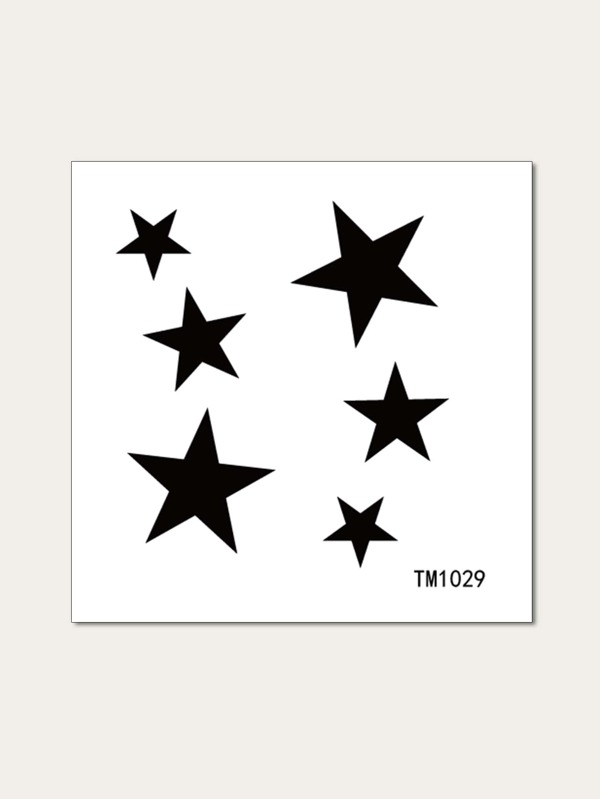 KING HORSE Tattoo Sticker,1 Sheet Star Pattern Temporary Tattoos For Women,Stars Tattoo Stickers Adults,Fake Tattoos That Look Real ,For Men, Women and Girls