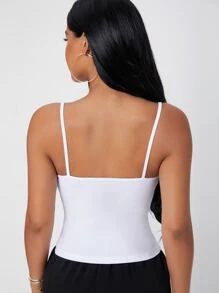 RueChic Top de tirantes unicolor - Blanco - Ver 2