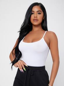 RueChic Top de tirantes unicolor - Blanco - Ver 5