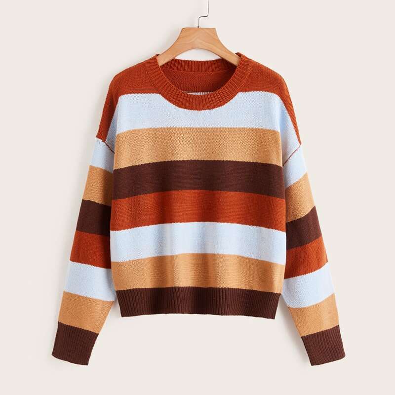

Colorful Striped Sweater, Multicolor