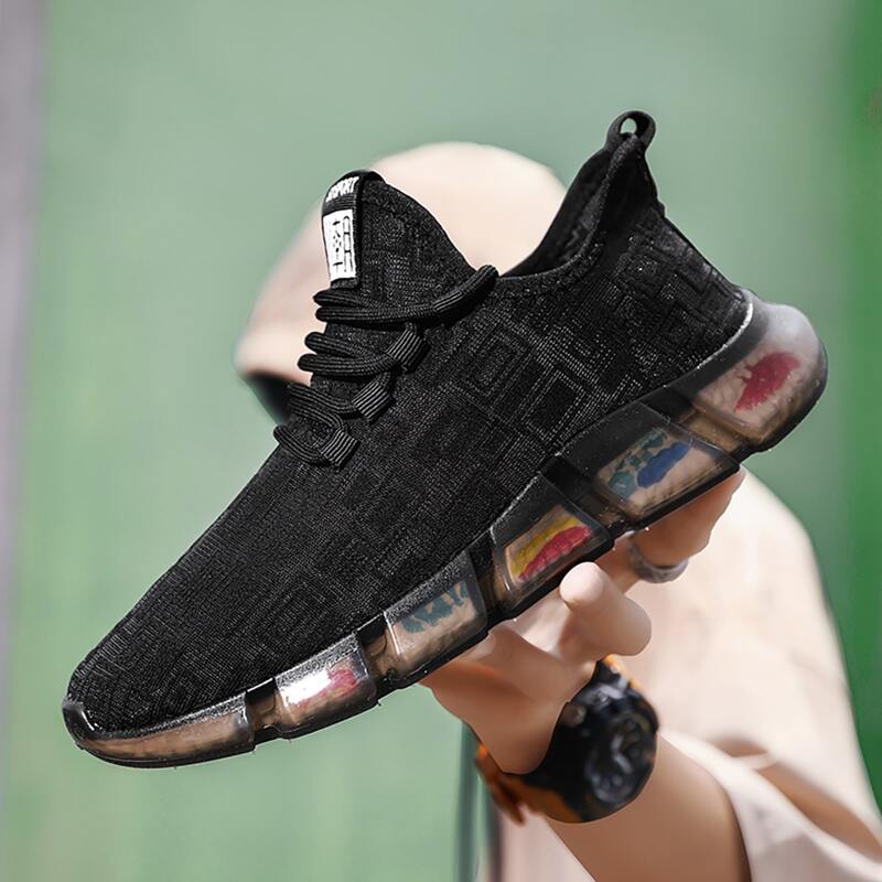 

Guys Minimalist Lace Up Front Sneakers, Black