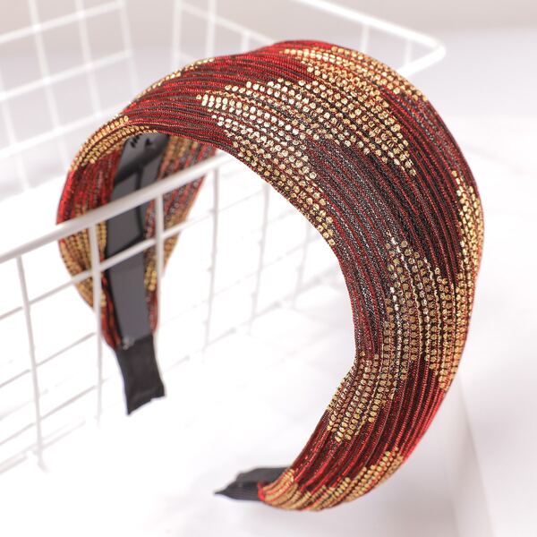 

Sequin Detail Wide Headband, Multicolor