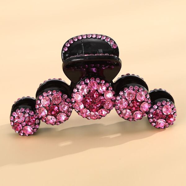 

Rhinestone Decor Hair Claw, Pink