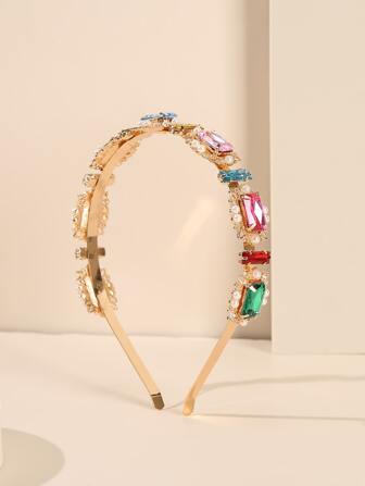 假珍珠和寶石裝飾頭帶皇室頭飾