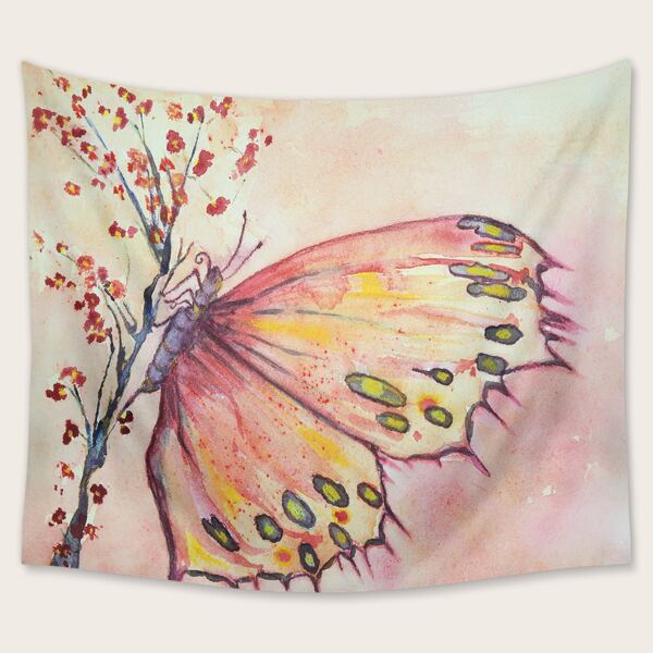 

Butterfly Print Tapestry, Multicolor