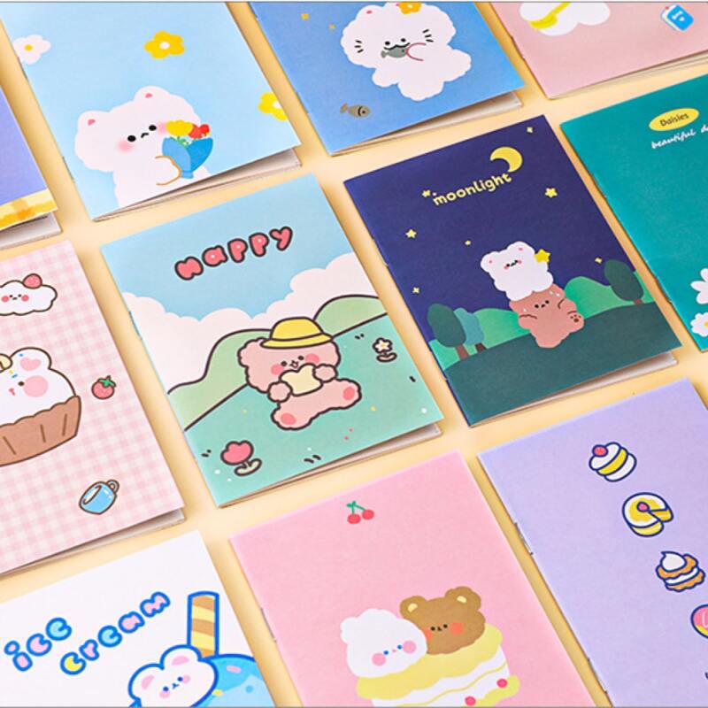 

4pcs Cartoon Graphic Cover Random Notebook, Multicolor