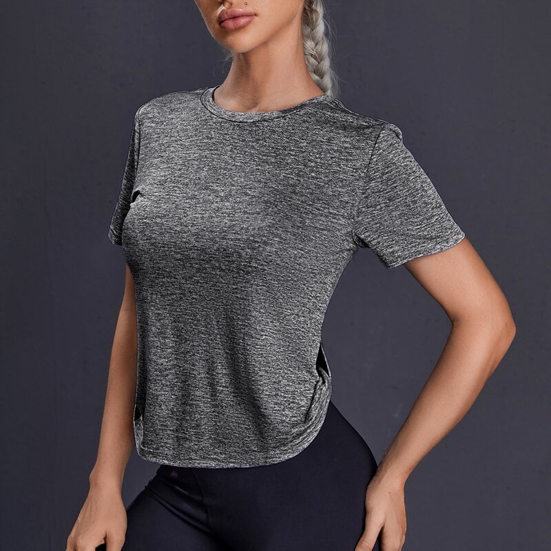 

Absorbs Sweat Breathable Softness Sports Tee, Grey