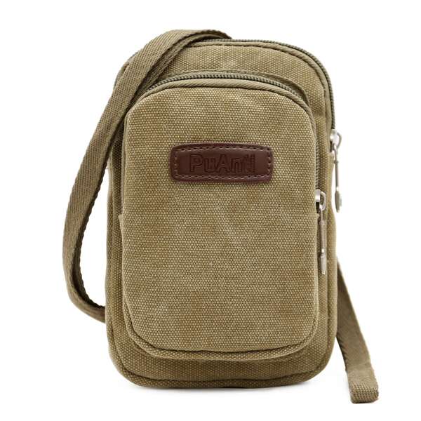 

Men Minimalist Two Way Wear Fanny Pack, Khaki