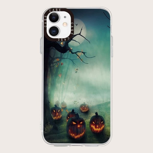

Halloween Cartoon Graphic Phone Case, Multicolor