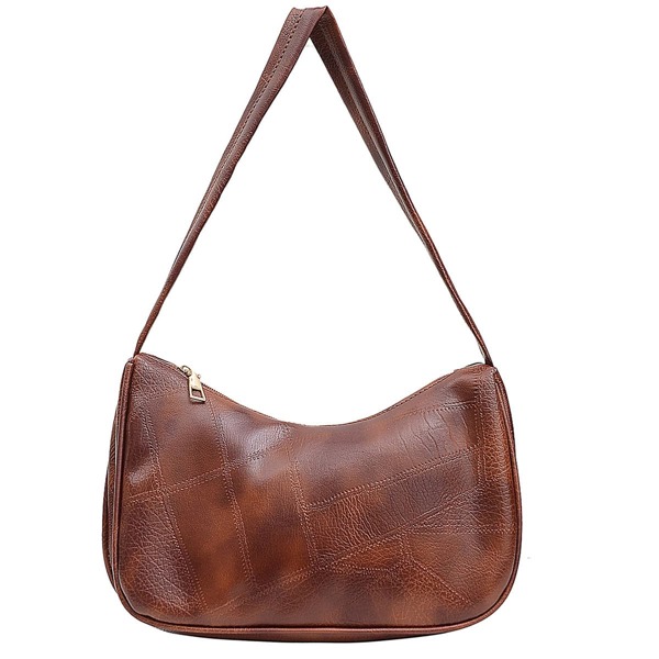 

Vintage Shoulder Baguette Bag, Brown