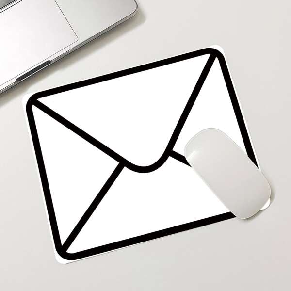 

Envelope Print Mouse Pad, Black and white
