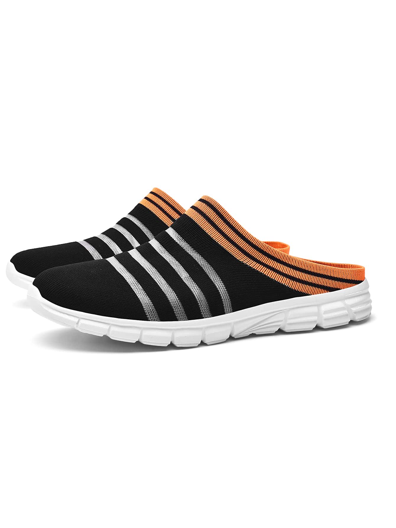 Zapatillas deportivas con estampado de rayas en bloques de color para hombre - Multicolor - Ver 1