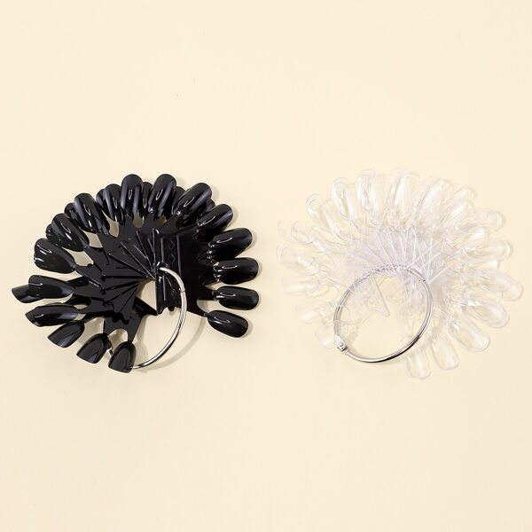 

10pcs Random Color Fake Nail Display Card, Multicolor