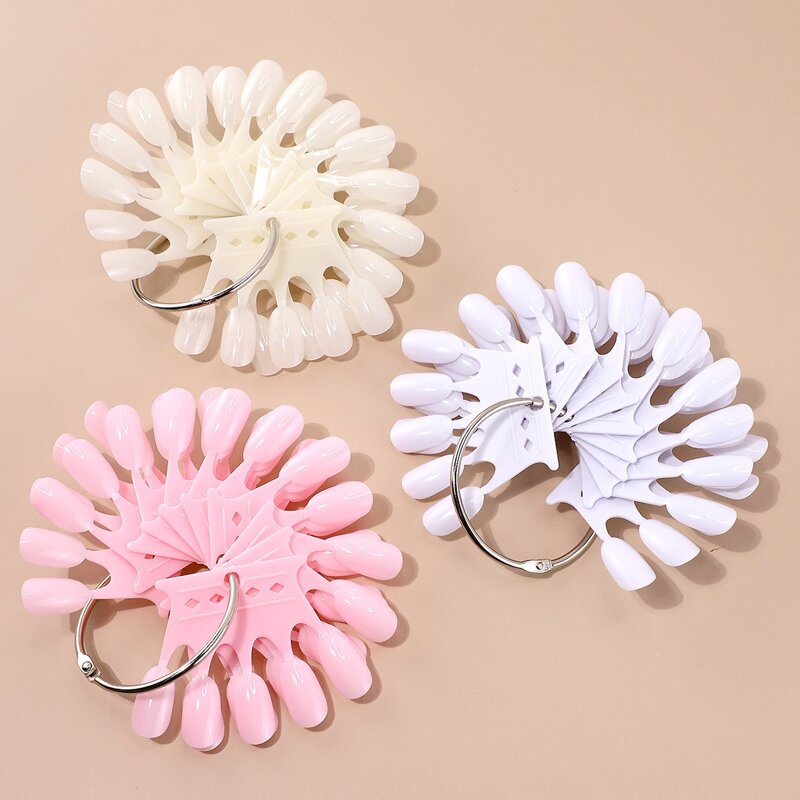 

10pcs Random Color Fake Nail Display Card, Multicolor