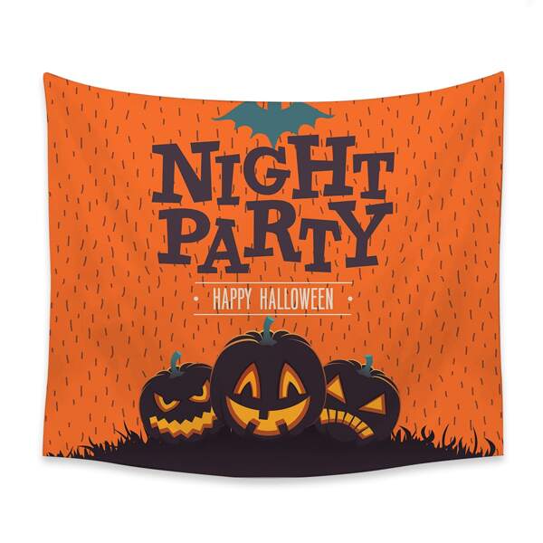 

Halloween Pumpkin Tapestry, Multicolor