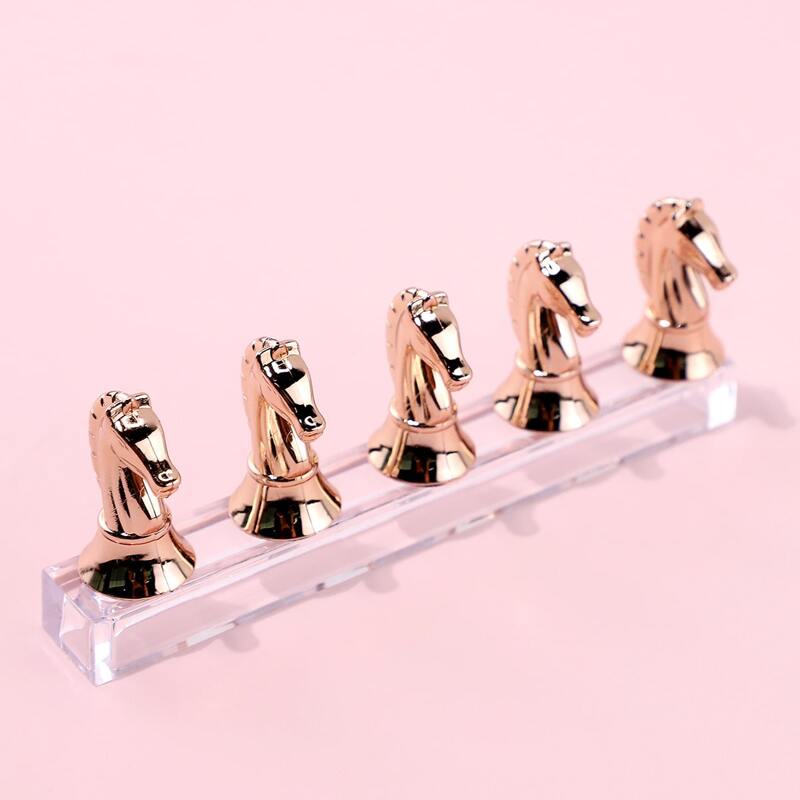 

5pcs Nail Art Practice Display Stand, Bronze