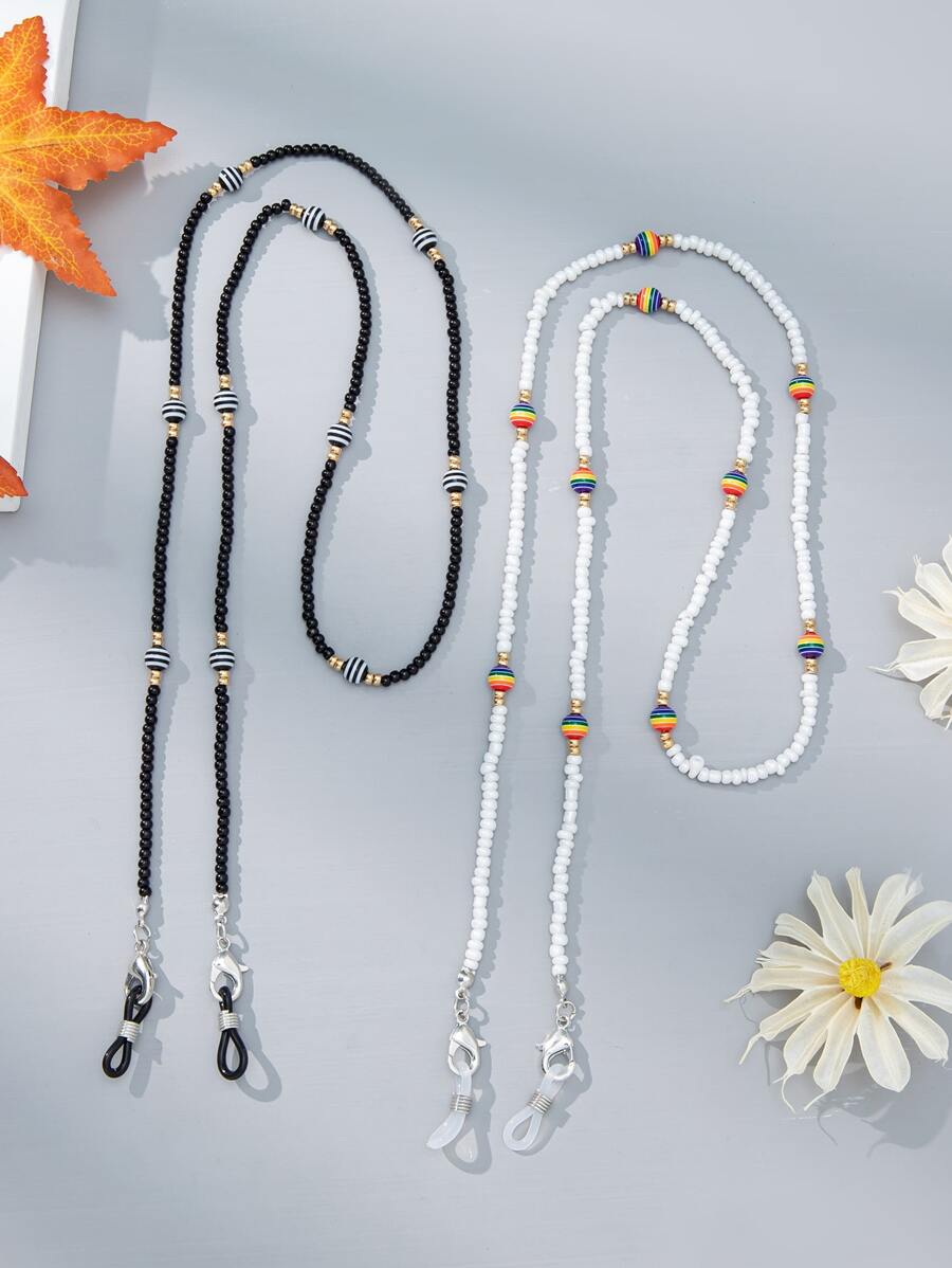 2入組串珠眼鏡鏈 - 彩色 - 查看 1