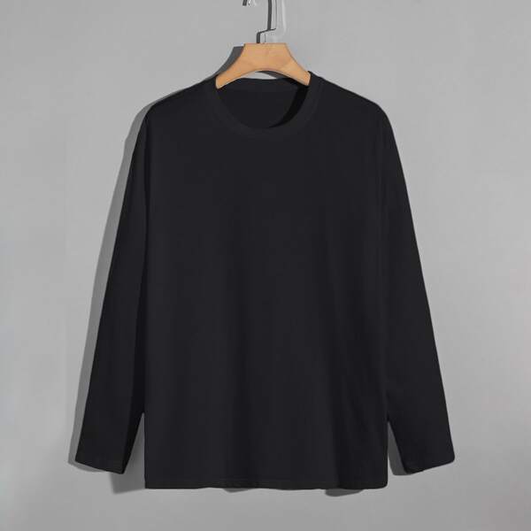 

Men Solid Tee, Black