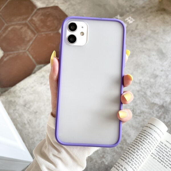 

Contrast Frame Phone Case, Purple