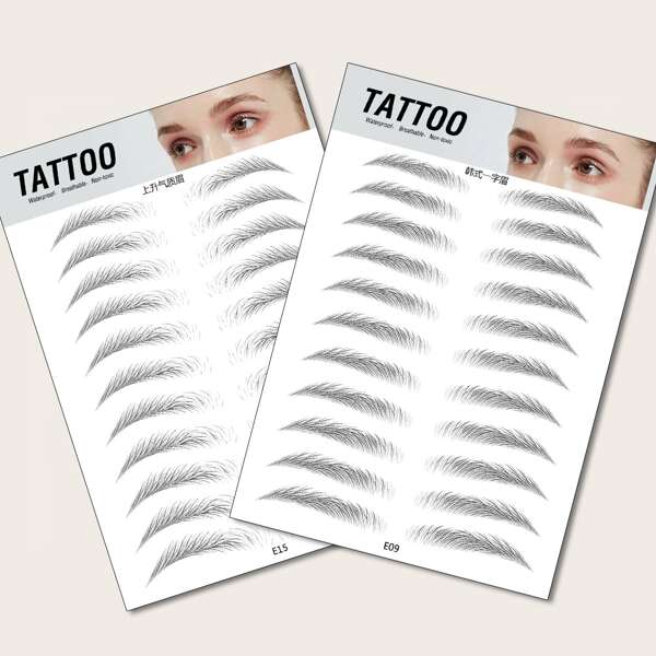 

2sheets Bionic Eyebrow Sticker, Black
