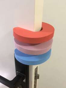1pc Anti-Pinch Door Stopper Safety Door Card- Random Color - Multicolor - View 4
