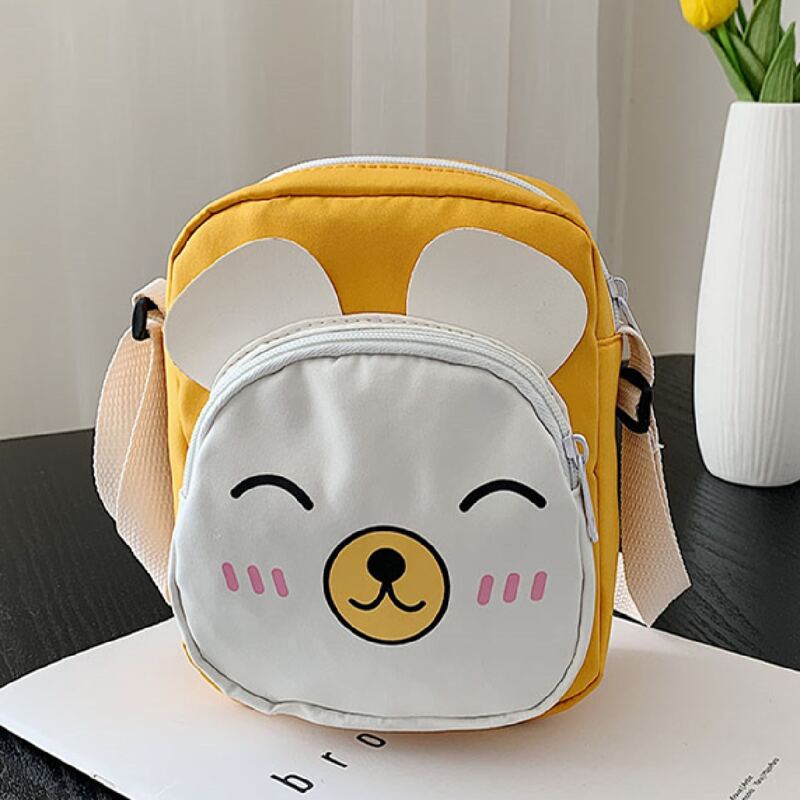 

Bear Graphic Crossbody Bag, Yellow
