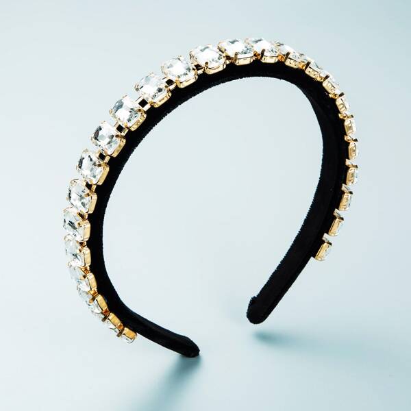 

Gemstone Decor Hair Hoop, White