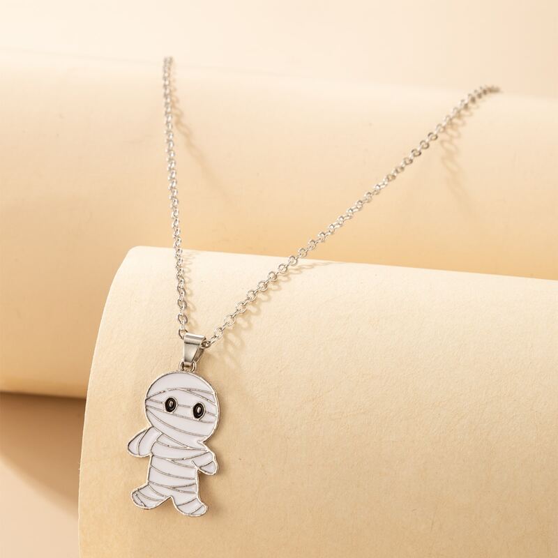 

Halloween Decor Chain Necklace, White